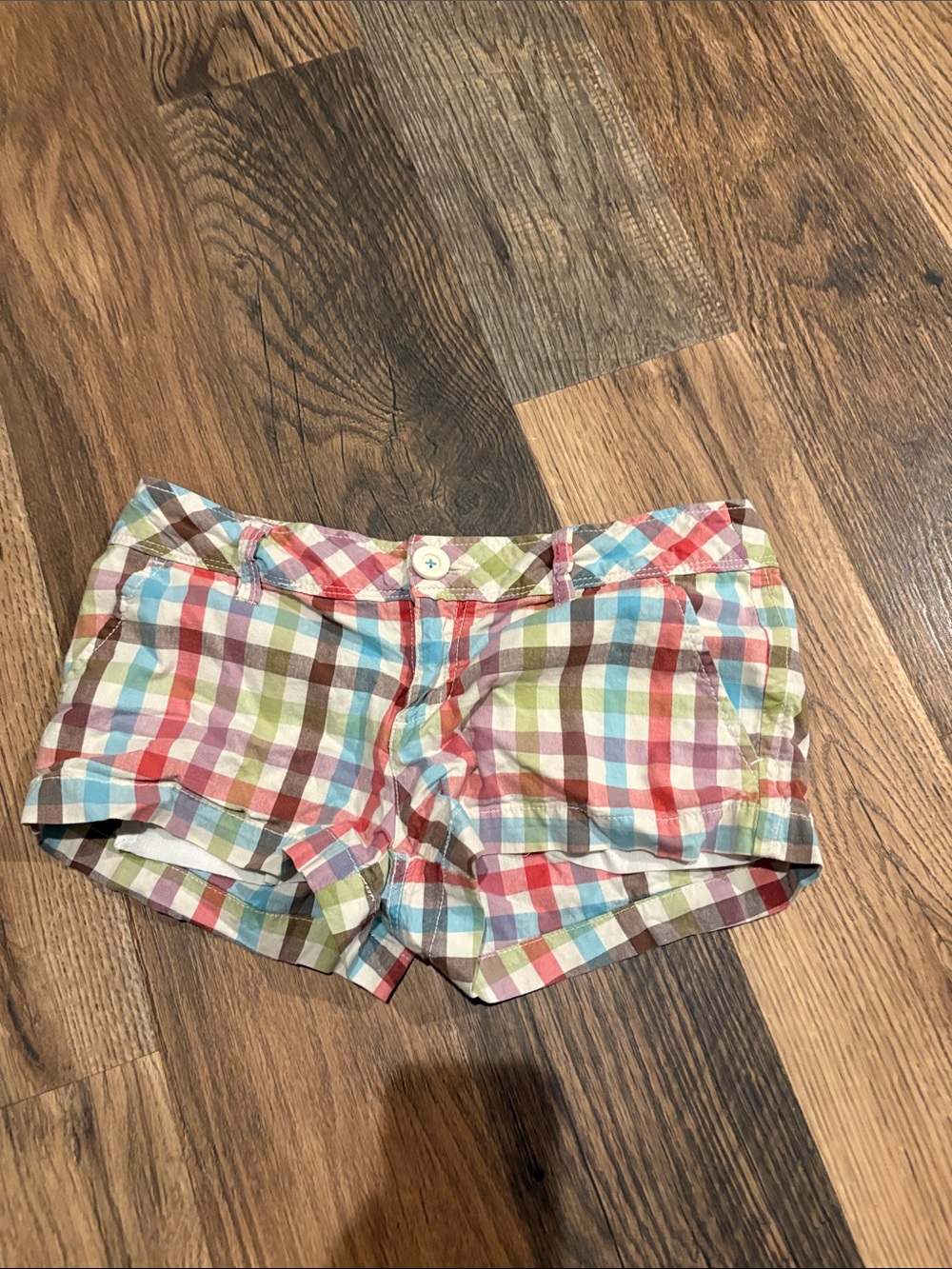Aeropostale Multicolor Plaid Shorts in Red, Blue, Green, Brown